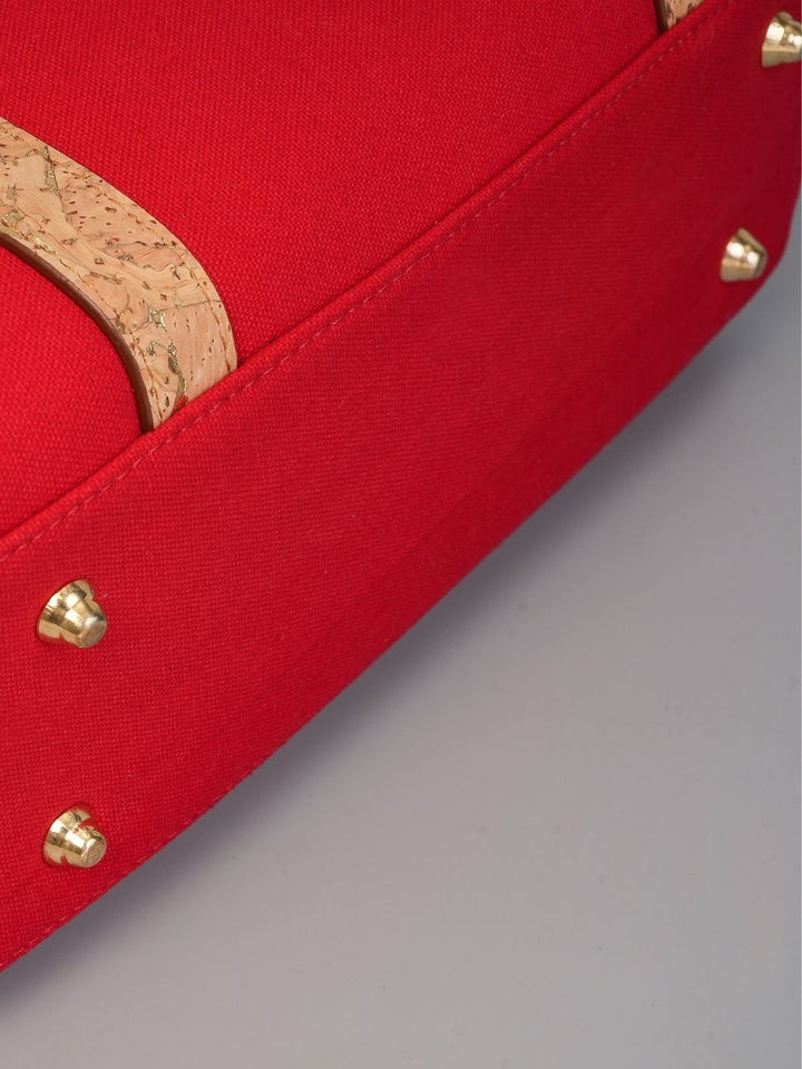 FOReT®️ Luma Mini Luxe Bag – Ruby Red with Gold Flecks