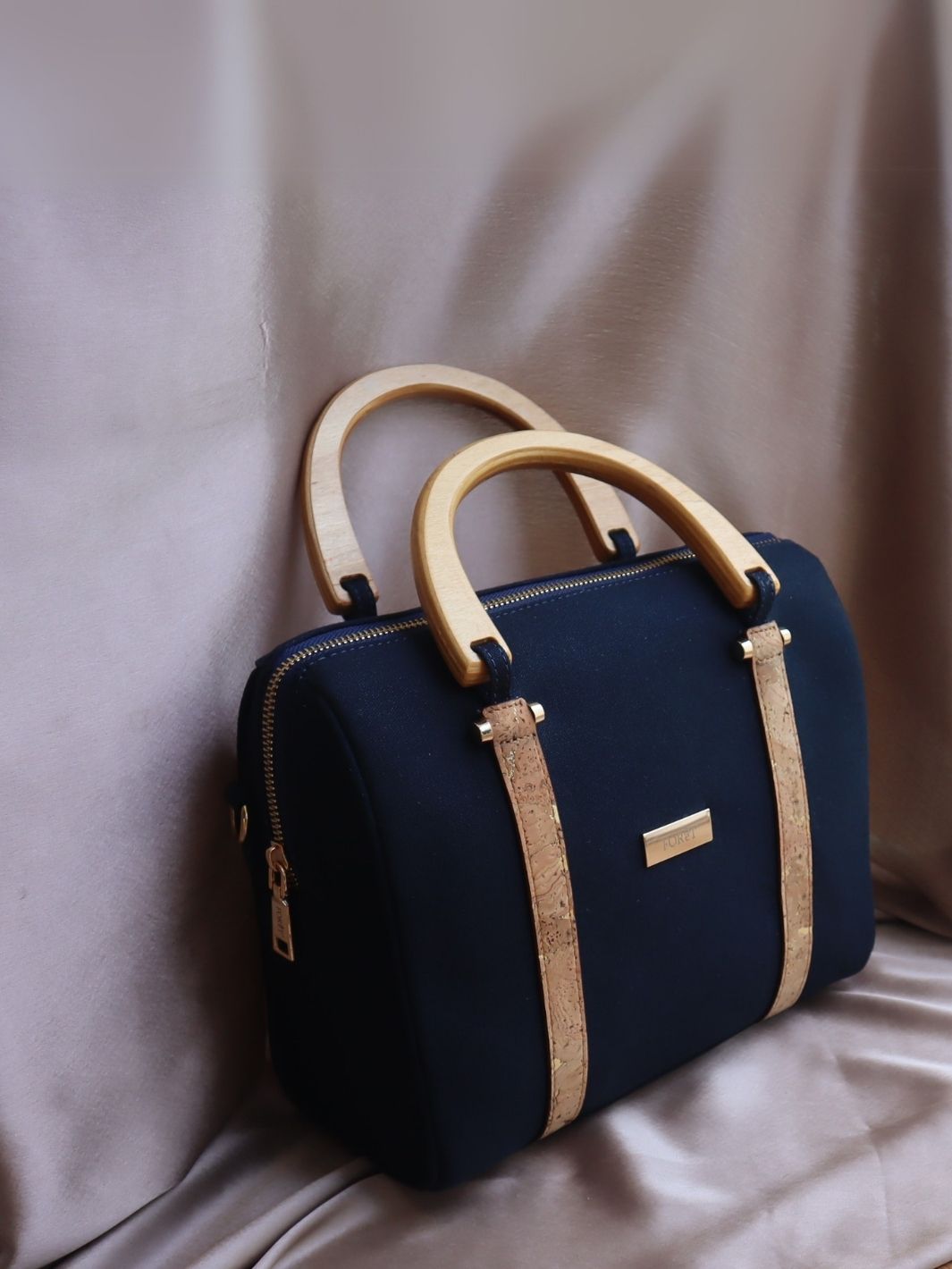 FOReT®️ Luma Mini  Luxe Bag – Navy Blue with Gold Flecks