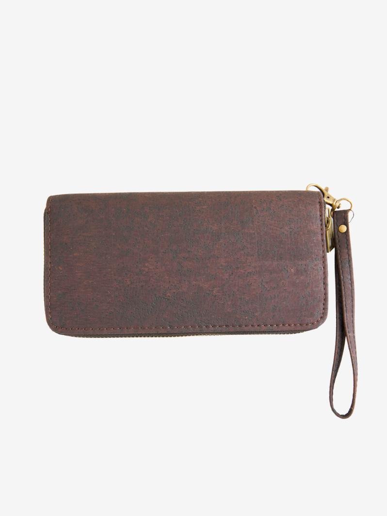 FOReT Tilia Zipped Cork Wristlet - Brown
