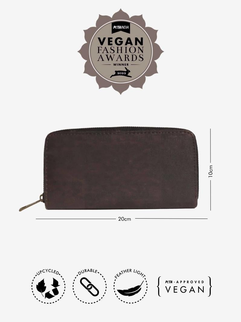 FOReT Tilia Zipped Cork Wristlet - Brown