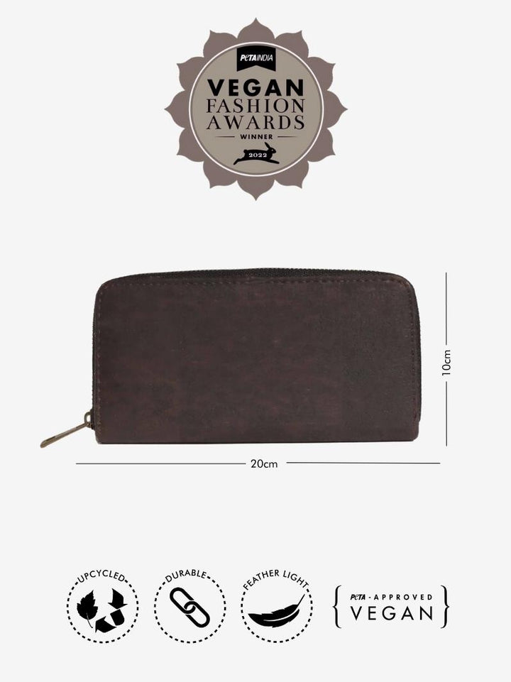 FOReT Tilia Zipped Cork Wristlet - Brown