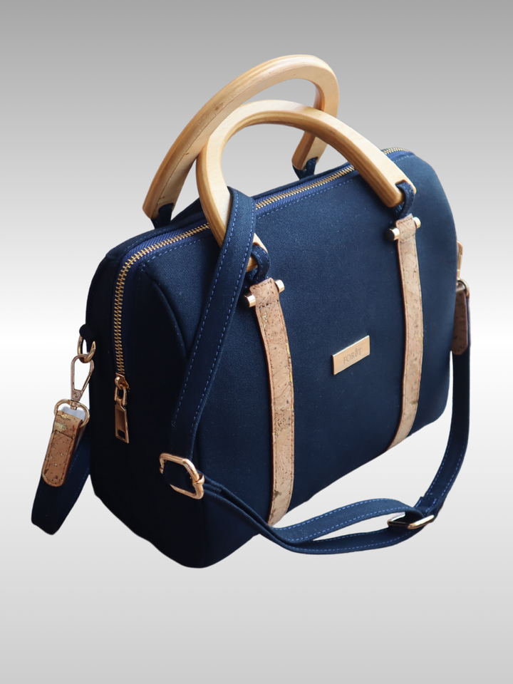 FOReT®️ Luma Mini  Luxe Bag – Navy Blue with Gold Flecks