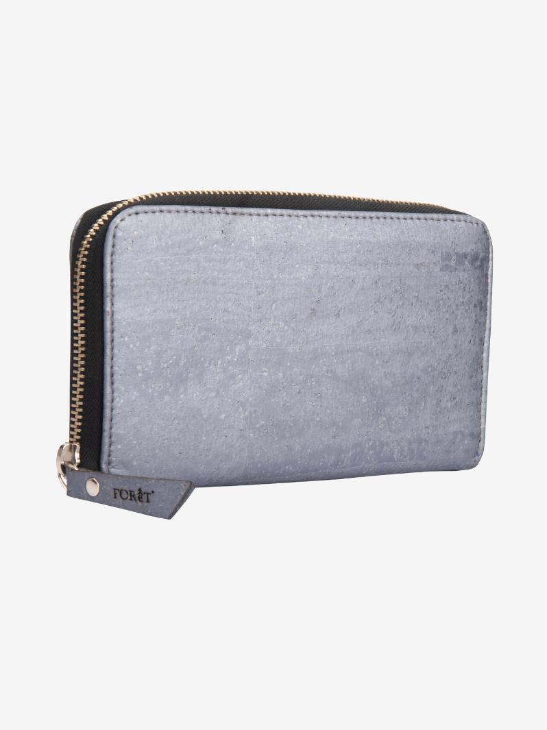 Silver Frost Cork Wallet  Sustainable, Eco-Friendly & Vegan - Women's Silver Cork Wallet
