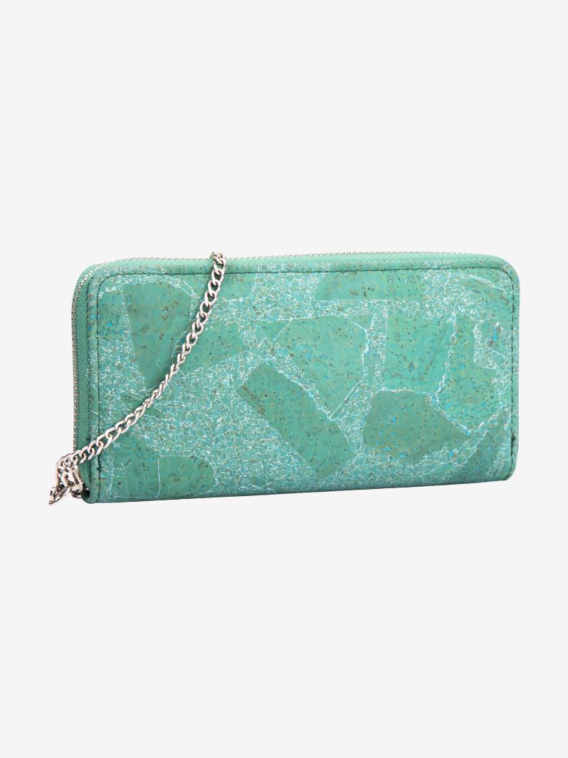 Turquoise Mist Sustainable, Eco-Friendly & Vegan - Women's Cork Wallet Purse