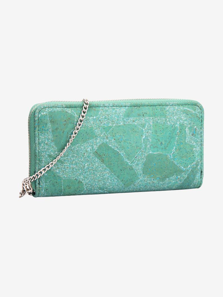 Turquoise Mist Sustainable, Eco-Friendly & Vegan - Women's Cork Wallet Purse