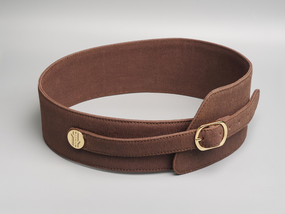 FOReT Obi Black Plant Leather Belt