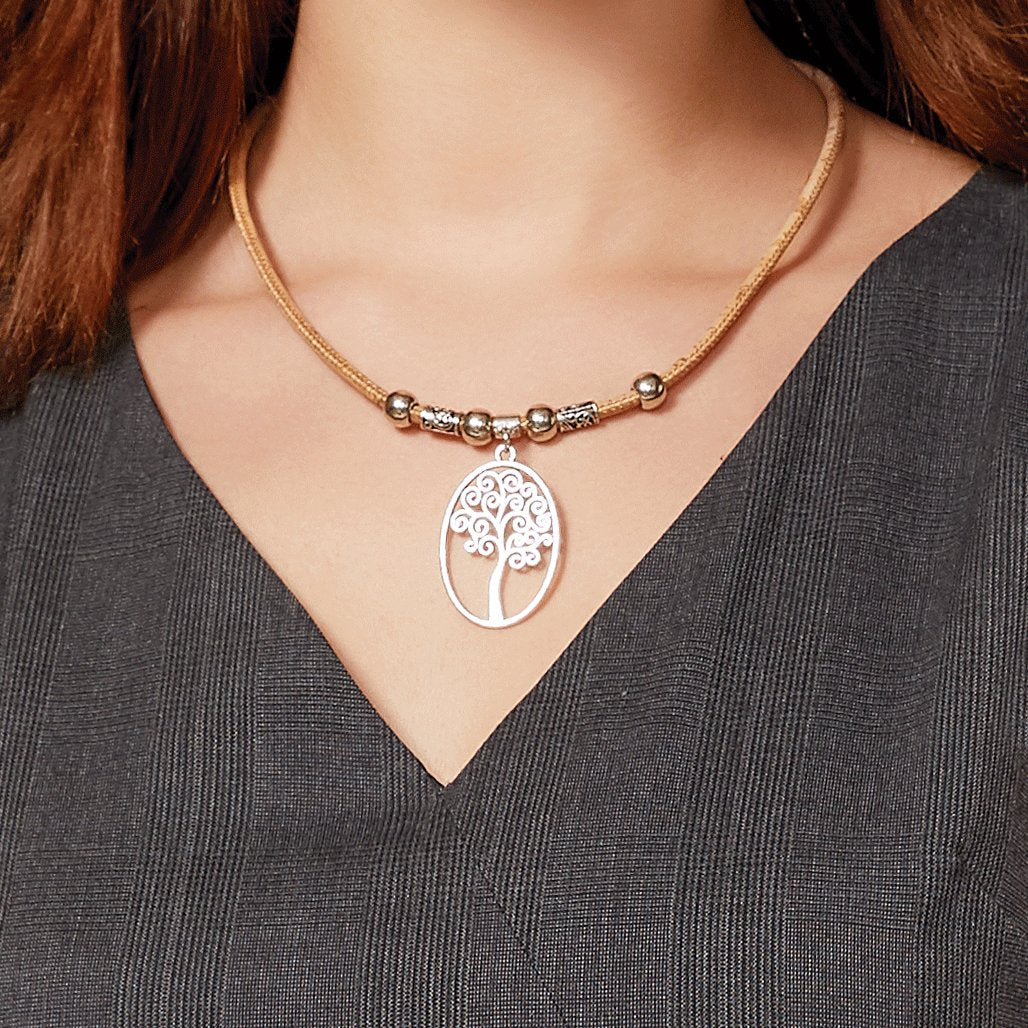 FOReT Moon Flower Vegan Cork Necklace