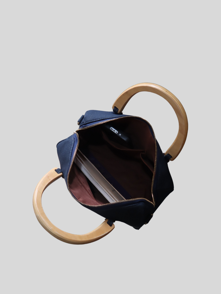 FOReT®️ Luma Mini  Luxe Bag – Navy Blue with Gold Flecks