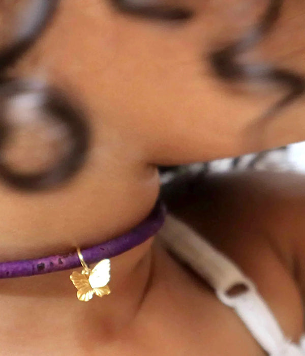 Kids Cork Butterfly Necklace