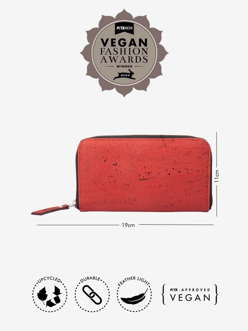 Crimson Blaze Cork Wallet