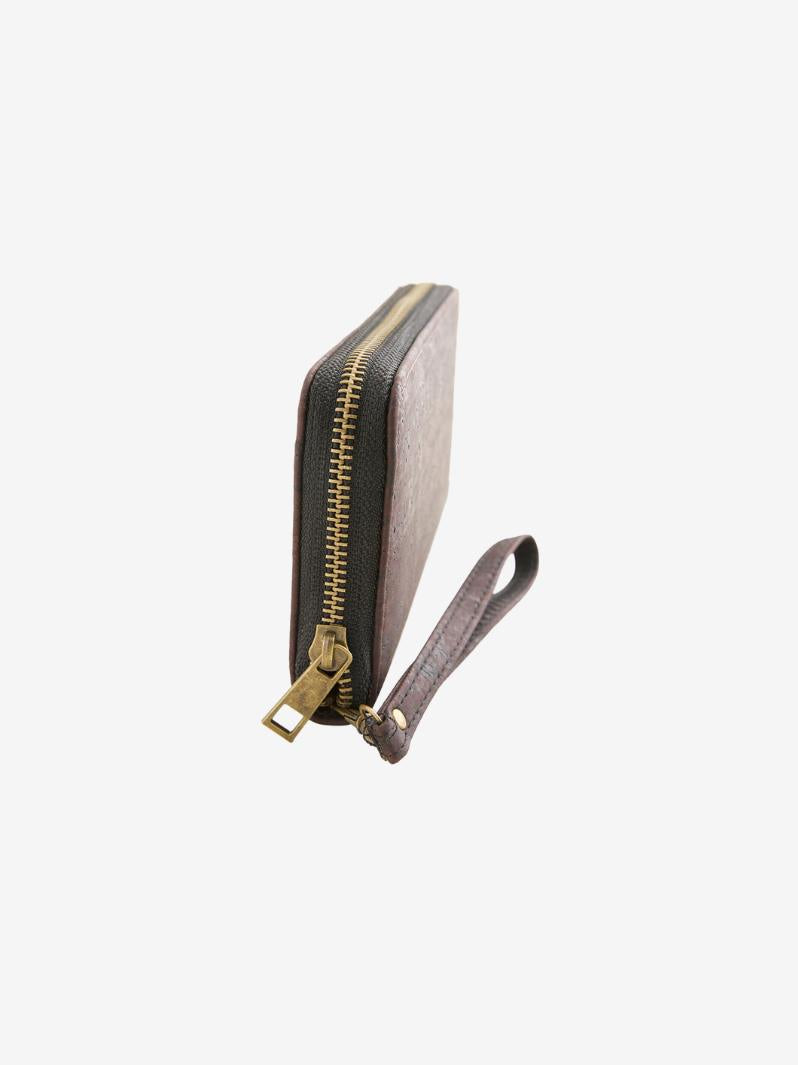 FOReT Tilia Zipped Cork Wristlet - Brown
