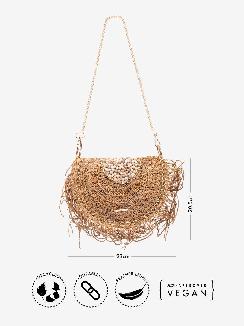 Sunkissed Sling: Woven Banana Bag