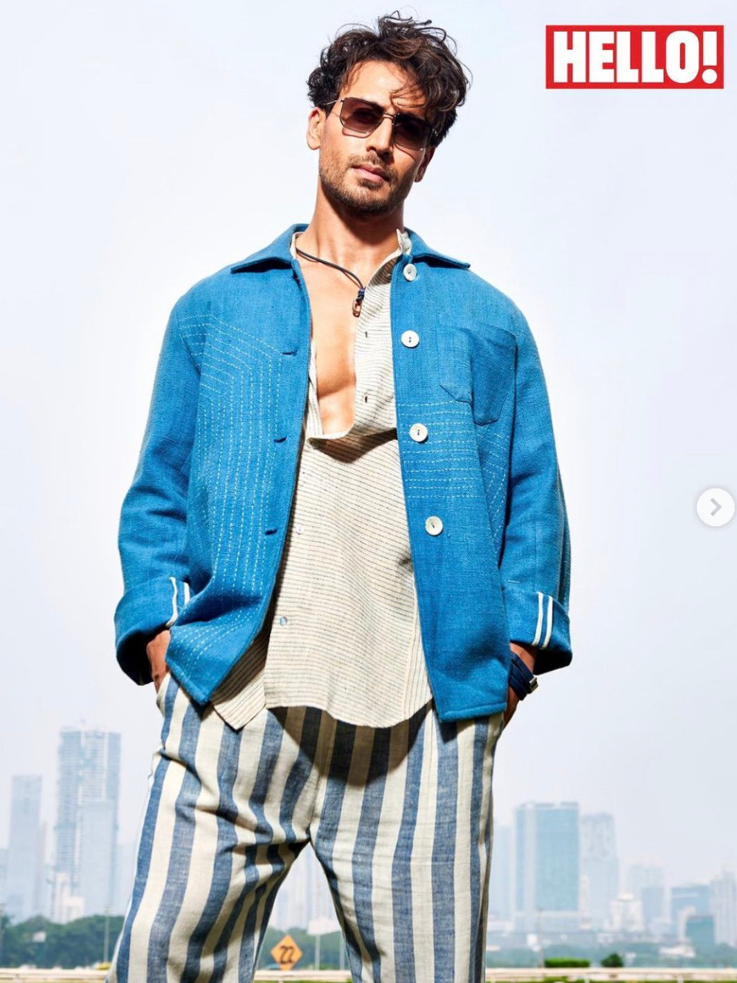 SPOTTED ON TIGER SHROFF FOR HELLO MAGAZINE: OCEAN WRAP BRACELET