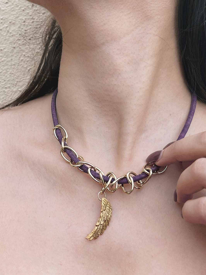 Astral Cork Necklace in Purple