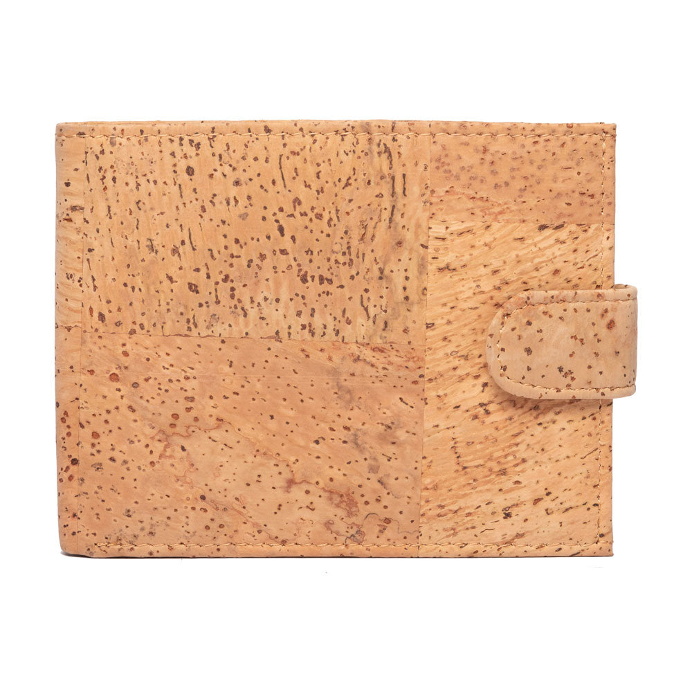 Men's Cork Wallet | Checked Oak - FOReT