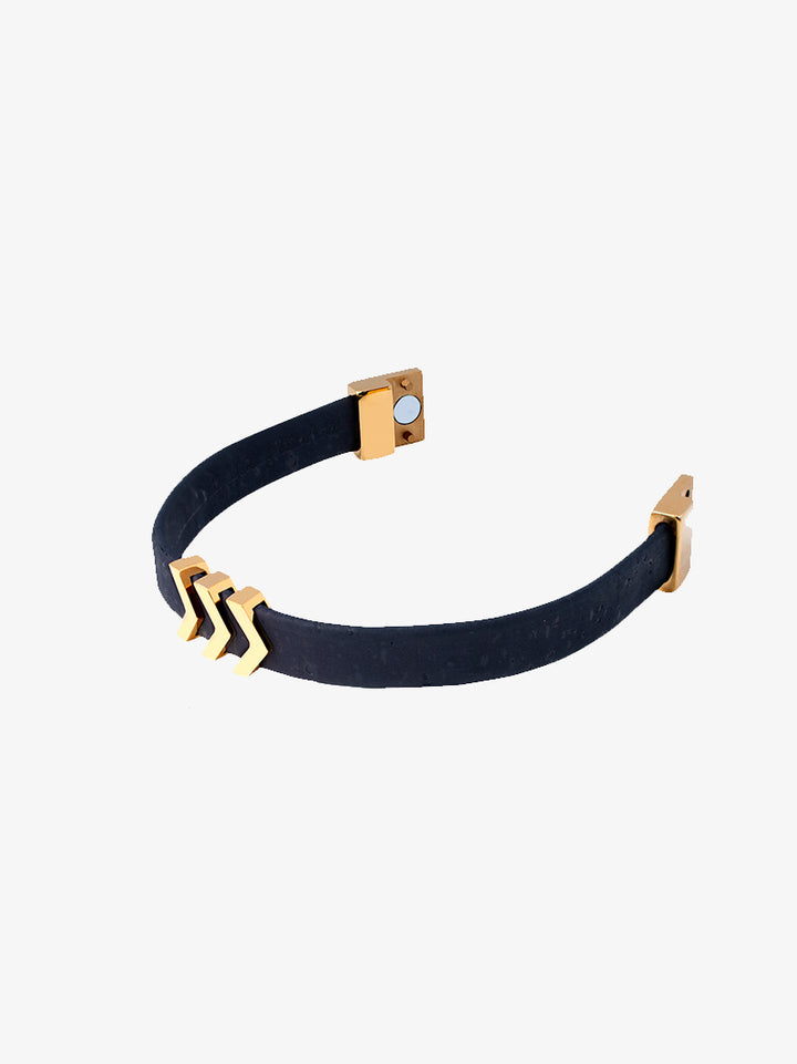 Rise Mens Bracelet in Navy Blue and Gold