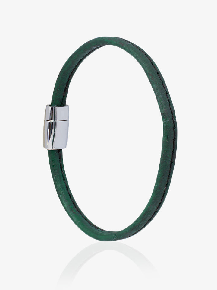 Stellar Linear Cork Wristband in Olive