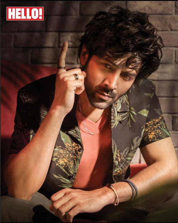 Kartik Aryan in Neon Cork Bracelet