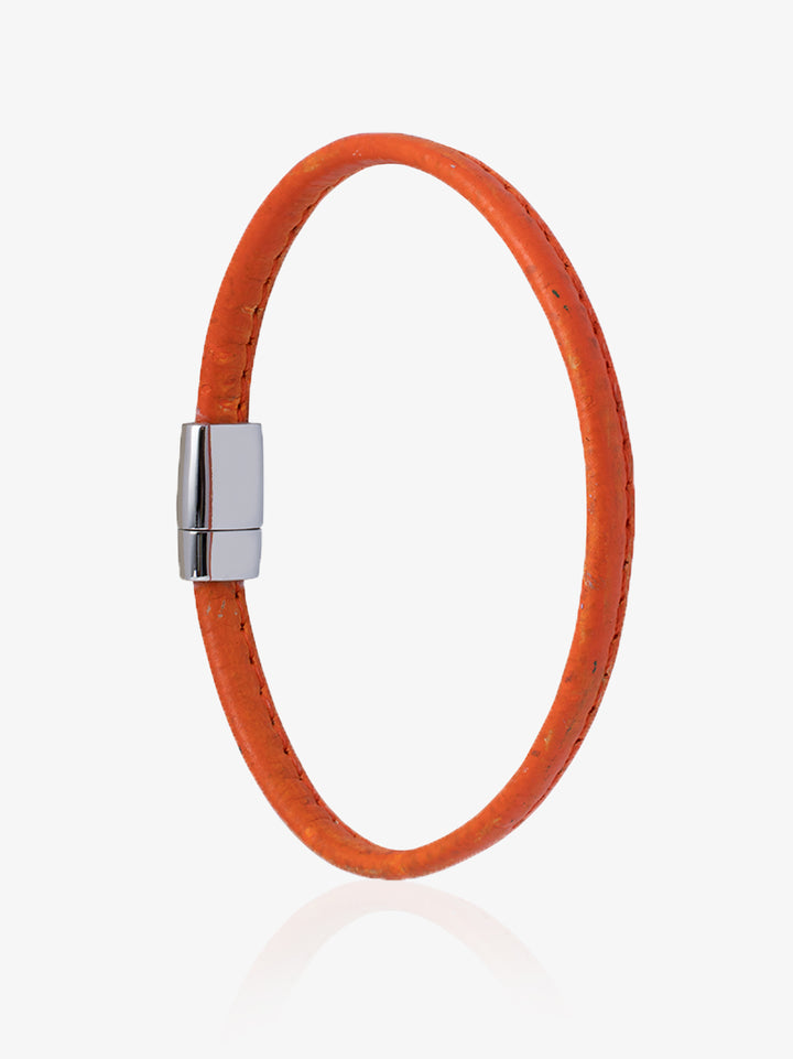Stellar Linear Cork Wristband in Rust