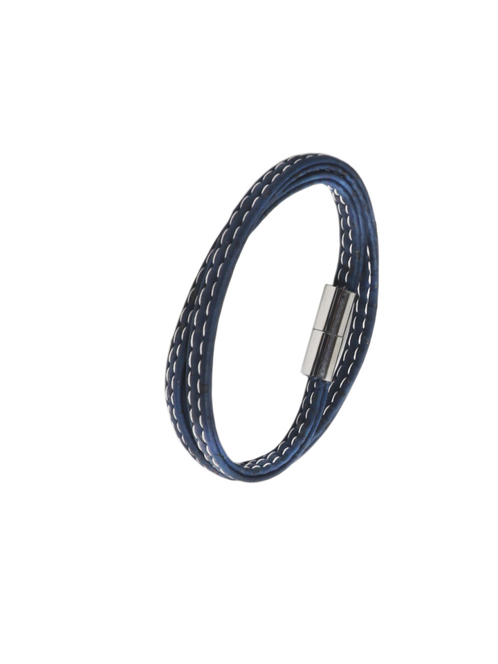Wrap Cork Vegan Bracelet for Men with magnetic Clasp