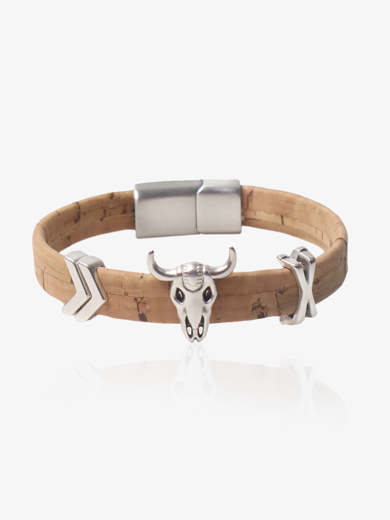 Vegan Cork Wilde Beast Mens Bracelet