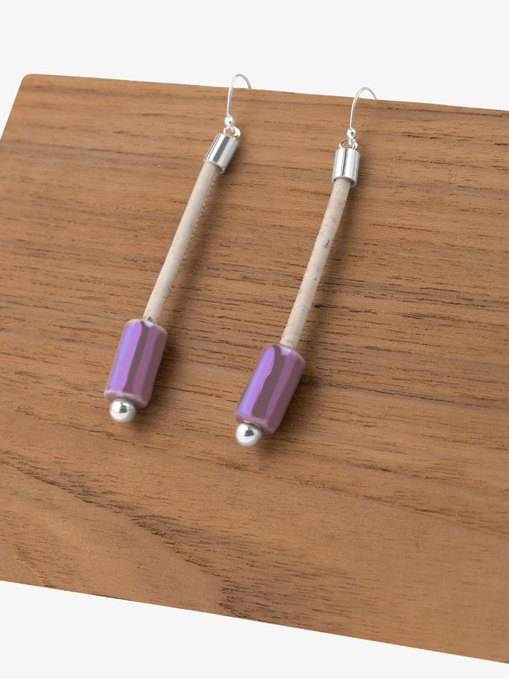 Verbena Cork Earring in ceramic Stone